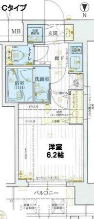 アクアプレイス梅田Ⅲの物件間取画像